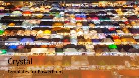  Presentation with train - Audience pleasing presentation design consisting of night train market ratchada bangkok backdrop and a red colored foreground