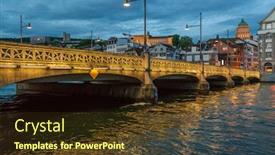  Presentation with city night - Slide deck enhanced with night-view-at-the-city background and a tawny brown colored foreground