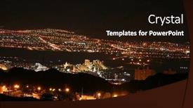  Presentation with city night - Slide deck enhanced with night-view-from-high background and a black colored foreground