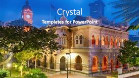  Presentation with pedestrian bridge - Slide set enhanced with night-view-from-pedestrian-bridge background and a teal colored foreground