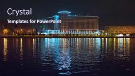  Presentation with boat river - Audience pleasing PPT theme consisting of the boat on river backdrop and a wine colored foreground