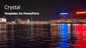  Presentation with boat river - Theme enhanced with the boat on river background and a black colored foreground