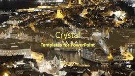  Presentation with destination - Slide deck enhanced with night-view-of-alesund-skyline background and a tawny brown colored foreground