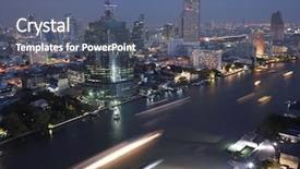  Presentation with bangkok - Theme having night view of bangkok large format photography background and a gray colored foreground