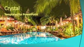  Presentation with swimming pool - Presentation enhanced with night view of beautiful swimming background and a tawny brown colored foreground
