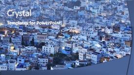  Presentation with night sky plane view - Colorful PPT theme enhanced with night view of chechaouen morocco backdrop and a  colored foreground