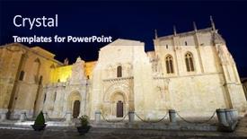  Presentation with night - Amazing PPT layouts having night-view-of-collegiate-church backdrop and a navy blue colored foreground