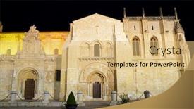  Presentation with night - Audience pleasing slides consisting of night-view-of-collegiate-church backdrop and a yellow colored foreground