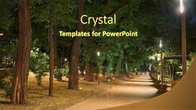  Presentation with park night city - Cool new PPT theme with night-view-of-greek-park backdrop and a wine colored foreground