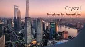  Presentation with china shanghai - Amazing slide deck having night-view-of-illuminated-lujiazui backdrop and a lemonade colored foreground