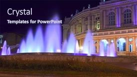  Presentation with park night city - Colorful slide deck enhanced with night-view-of-opera-house backdrop and a wine colored foreground