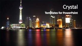  Presentation with shanghai - Presentation theme enhanced with  background and a  colored foreground