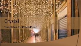  Presentation with canal - Slide deck with night view of the canal long exposure photo venice italy background and a coral colored foreground