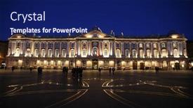  Presentation with capitol - Audience pleasing PPT layouts consisting of night-view-of-the-capitol backdrop and a navy blue colored foreground