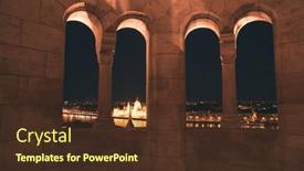  Presentation with parliament - Presentation consisting of night-view-of-the-illuminated background and a tawny brown colored foreground