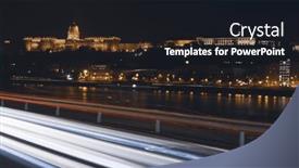  Presentation with parliament - Presentation theme having night-view-of-the-illuminated background and a wine colored foreground