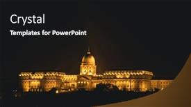  Presentation with budapest - Slide set enhanced with night-view-of-the-illuminated background and a black colored foreground
