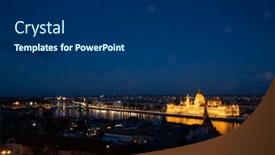  Presentation with budapest - Slides having night-view-of-the-illuminated background and a dark gray colored foreground