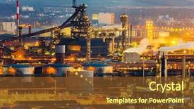  Presentation with upper airway - Slide deck having night view of the industrial background and a tawny brown colored foreground