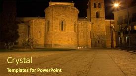  Presentation with peter - Amazing slides having night-view-of-the-old backdrop and a tawny brown colored foreground