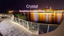  Presentation with malta - Slides enhanced with night view of valletta from sliema valletta with our lady malta background and a wine colored foreground