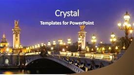  Presentation with night sky plane view - Cool new PPT layouts with night view panorama with napoleon backdrop and a violet colored foreground