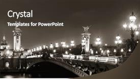  Presentation with night sky plane view - Amazing slides having night view panorama with napoleon backdrop and a tawny brown colored foreground