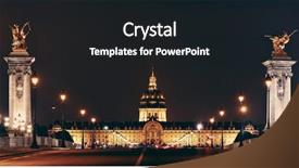  Presentation with night sky plane view - Presentation design with night view panorama with napoleon background and a wine colored foreground