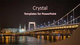  Presentation with mother blessed - Presentation theme having night-view-to-budapest-inner background and a wine colored foreground