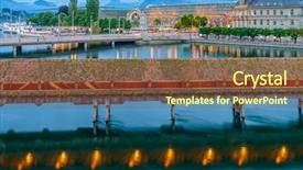  Presentation with night - Cool new PPT layouts with night-view-towards-chapel-bridge backdrop and a tawny brown colored foreground