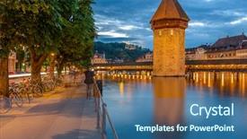  Presentation with night - Slide deck enhanced with night-view-towards-chapel-bridge background and a ocean colored foreground