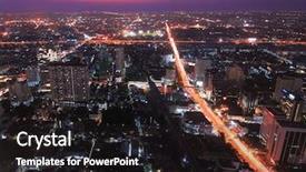  Presentation with expressway - Slide deck enhanced with night vision - crossing of highway and expressway background and a black colored foreground