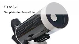  Presentation with night vision - Beautiful PPT theme featuring night vision - telescope isolated on white background backdrop and a white colored foreground