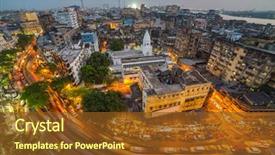  Presentation with city india - Presentation design with night west bengal india background and a tawny brown colored foreground