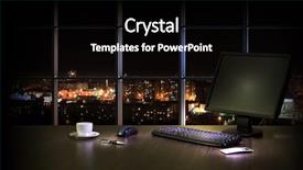  Presentation with work place violence - Cool new presentation theme with night with a city view backdrop and a  colored foreground