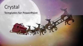  Presentation with moon landing - Cool new PPT theme with night with a full moon backdrop and a light blue colored foreground