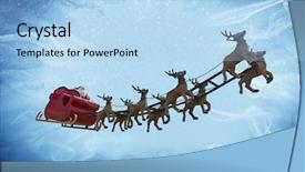  Presentation with moon landing - Beautiful presentation theme featuring night with a full moon backdrop and a light blue colored foreground