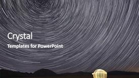  Presentation with star trails - Colorful slide set enhanced with night with an orb backdrop and a dark gray colored foreground
