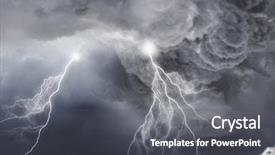  Presentation with dark night - Amazing PPT layouts having night with lightning above storm backdrop and a dark gray colored foreground