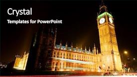  Presentation with westminster - Presentation with night with red bus background and a black colored foreground