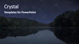  Presentation with night stars - Amazing presentation theme having night with sky with stars backdrop and a wine colored foreground