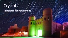  Presentation with star trails - Amazing slide deck having night with star trails backdrop and a wine colored foreground