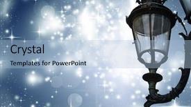  Presentation with night stars - PPT theme with night with stars and street background and a  colored foreground