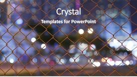  Presentation with chain link fence - Colorful slide set enhanced with night with woven wire fence backdrop and a dark gray colored foreground