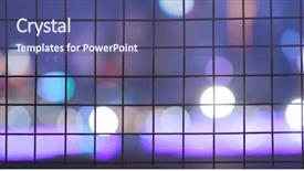  Presentation with chain link fence - Audience pleasing PPT theme consisting of night with woven wire fence backdrop and a ocean colored foreground