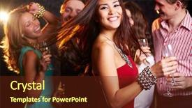  Presentation with flute - PPT theme with smart word cloud business concept background and a soft green colored foreground.