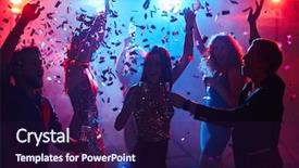  Presentation with toasting - Audience pleasing slides consisting of nightclub - toasting at disco backdrop and a wine colored foreground