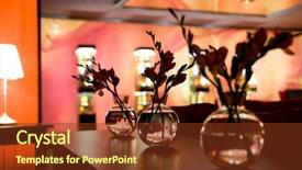  Presentation with decoration - Colorful presentation theme enhanced with nightclub interior - flower decoration focus in on the second flower backdrop and a tawny brown colored foreground