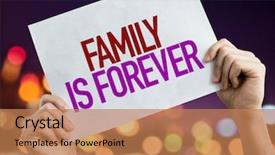  Presentation with lights - Audience pleasing presentation consisting of nightcore - family is forever placard backdrop and a  colored foreground