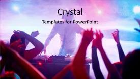  Presentation with disco jockey - PPT layouts featuring nightlife - charismatic disc jockey background and a light blue colored foreground
